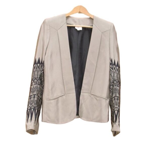 Parker Silk Print Blazer Jacket - Picture 1 of 10
